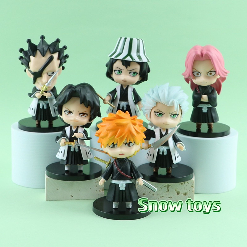 Mô hình Bleach - Nhân vật Bleach Kurosaki Ichigo Hitsugaya Toshiro Zaraki Kenpachi Kisuke Urahara Kusajishi Yachiru 10cm