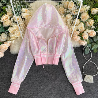 Áo khoác croptop bling bling cute