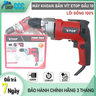 Máy khoan điện mini XH1026-620W lõi đồng 100% chính hãng ETOP -  Máy khoan cầm tay bắt vít, bắn tôn
