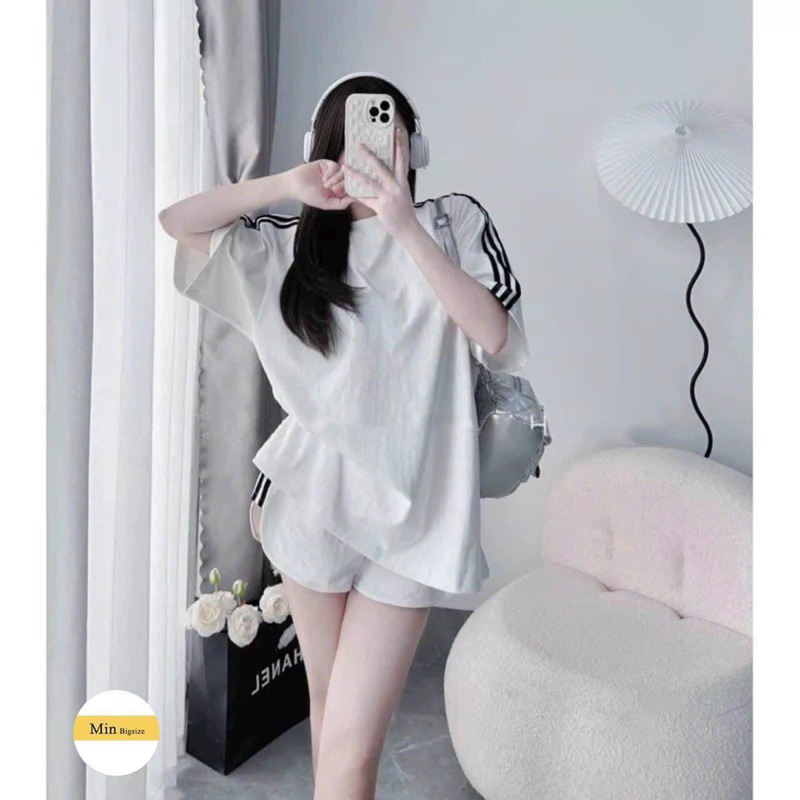 Set Bộ Đồ thể thao nữ a.di.dat form rộng chất cottong siêu mát