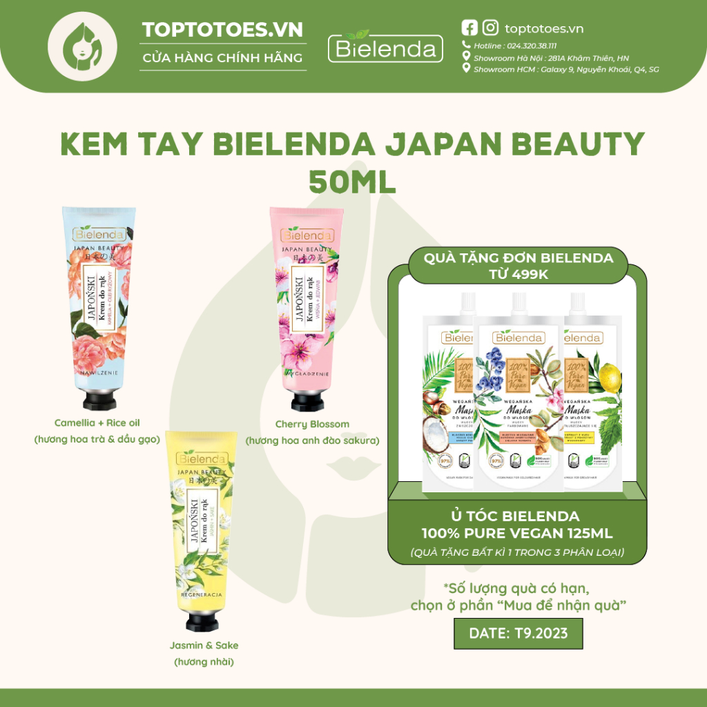 Kem tay Bielenda dưỡng da tay mềm thơm, không nhờn dính 50ml