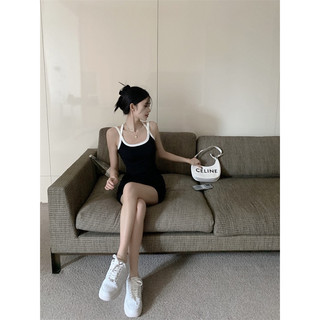 Đầm Không Tay Ôm Dáng Màu Sắc Tương Phản Thời Trang Mùa Hè Dành Cho Nữ Đầm body hai dây thiết kế hở lưng sexy quyến rũ