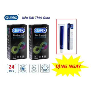 Combo 2 hộp bcs kéo dài thời gian durex performa - tặng ngay 1 gel ky