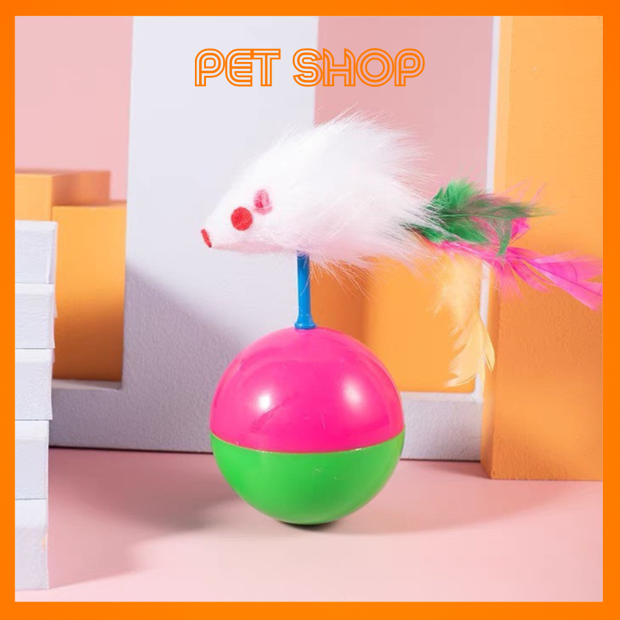 Quả bóng đồ chơi cho mèo cưng Vui Nhộn Con Chim Trên Trái Banh
