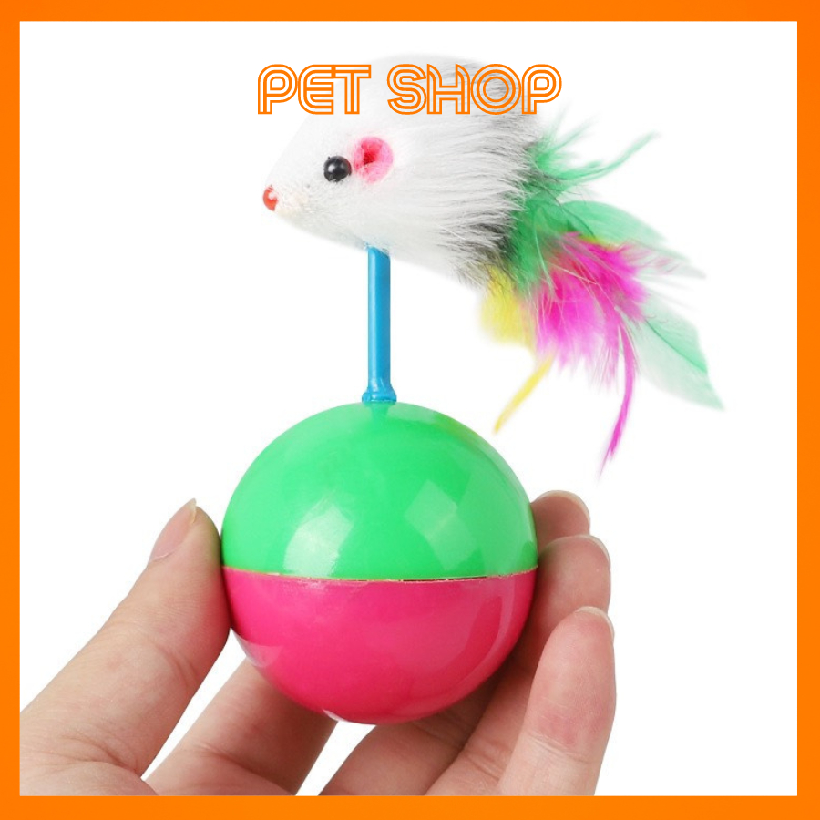 Quả bóng đồ chơi cho mèo cưng Vui Nhộn Con Chim Trên Trái Banh