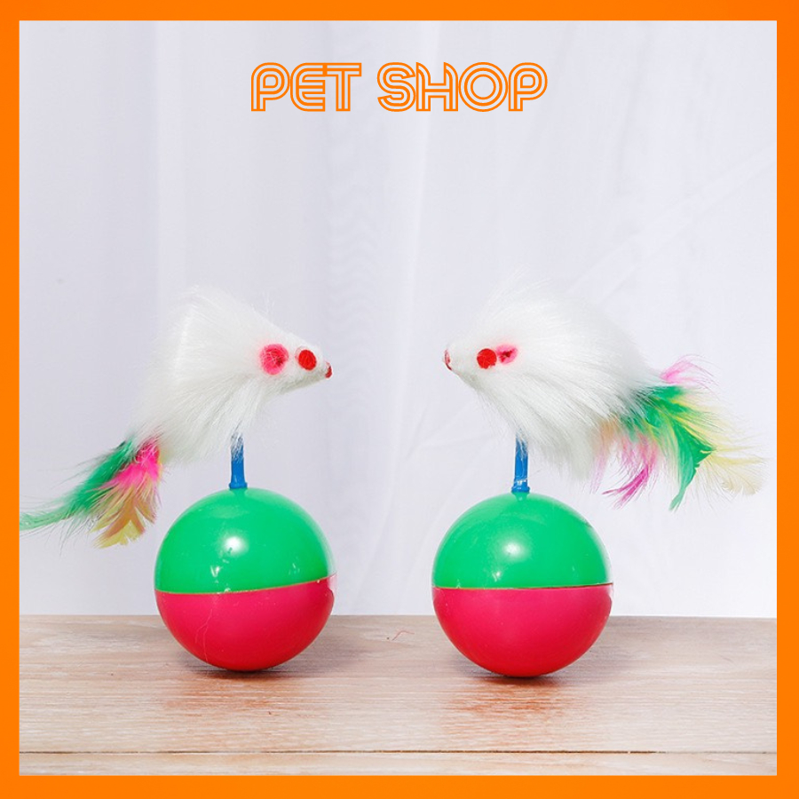 Quả bóng đồ chơi cho mèo cưng Vui Nhộn Con Chim Trên Trái Banh