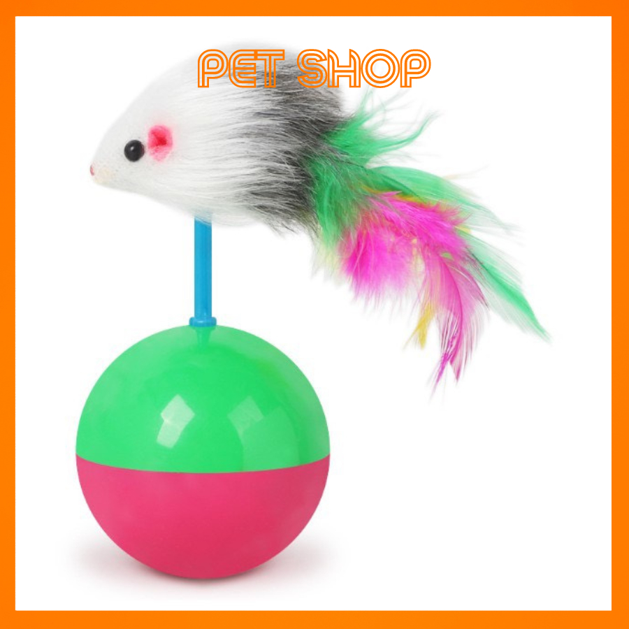 Quả bóng đồ chơi cho mèo cưng Vui Nhộn Con Chim Trên Trái Banh