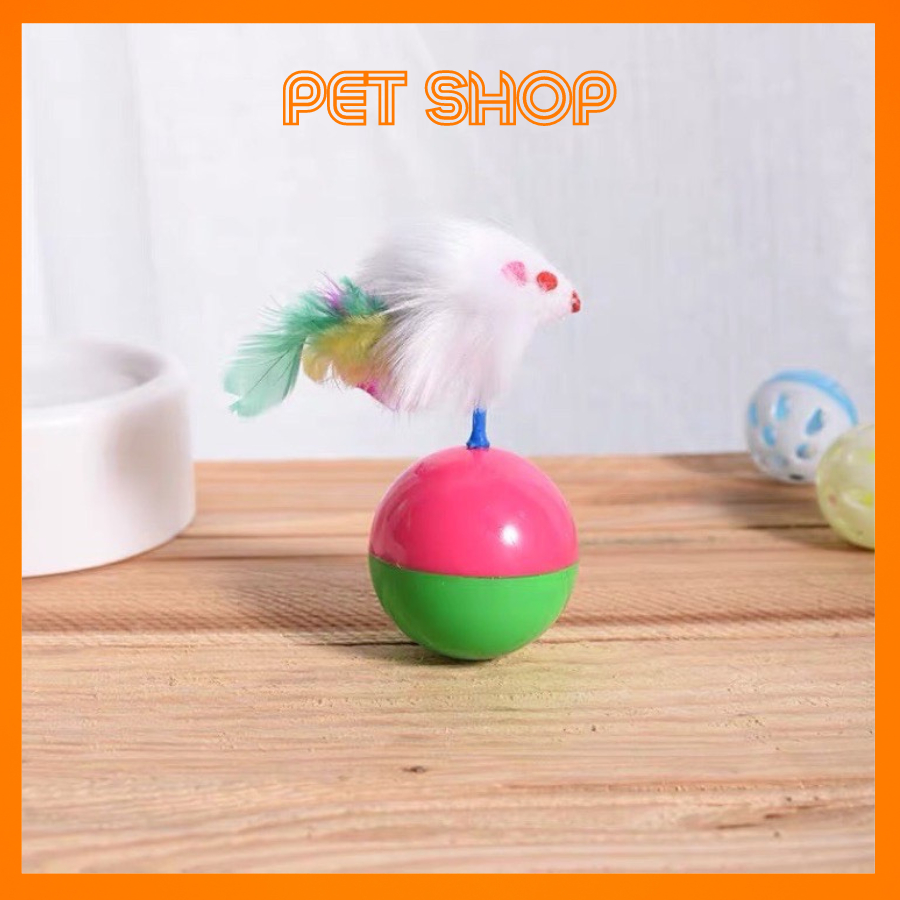 Quả bóng đồ chơi cho mèo cưng Vui Nhộn Con Chim Trên Trái Banh