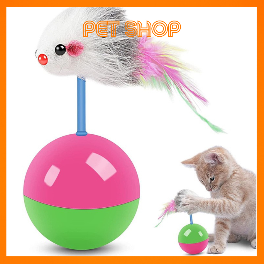 Quả bóng đồ chơi cho mèo cưng Vui Nhộn Con Chim Trên Trái Banh
