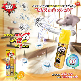 Bình Xịt Muỗi JUMBO VAPE ONE PUSH (60 Lần Xịt)
