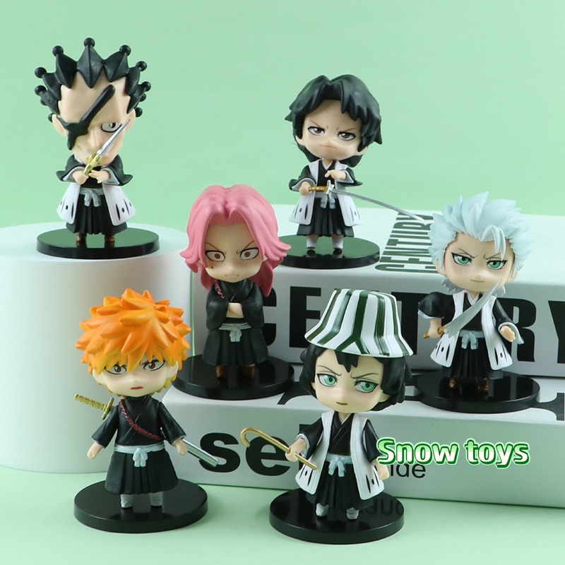 Mô hình Bleach - Nhân vật Bleach Kurosaki Ichigo Hitsugaya Toshiro Zaraki Kenpachi Kisuke Urahara Kusajishi Yachiru 10cm