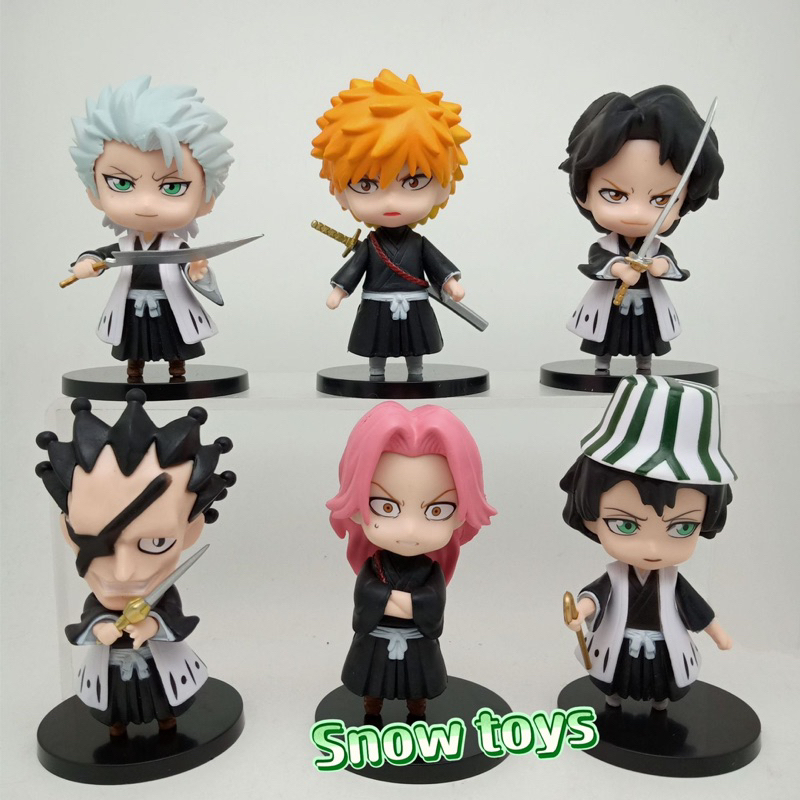 Mô hình Bleach - Nhân vật Bleach Kurosaki Ichigo Hitsugaya Toshiro Zaraki Kenpachi Kisuke Urahara Kusajishi Yachiru 10cm
