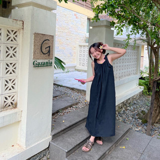 Kalmia Dress (váy linen thắt nơ 2 bên mùa hè xinh xắn)