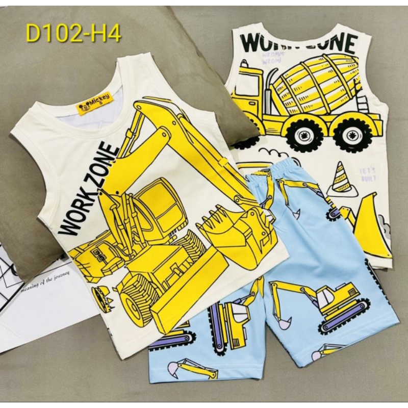 MÃ D102 BỘ BA LỖ BÉ TRAI THUN LẠNH 3D SIZE 20-40KG