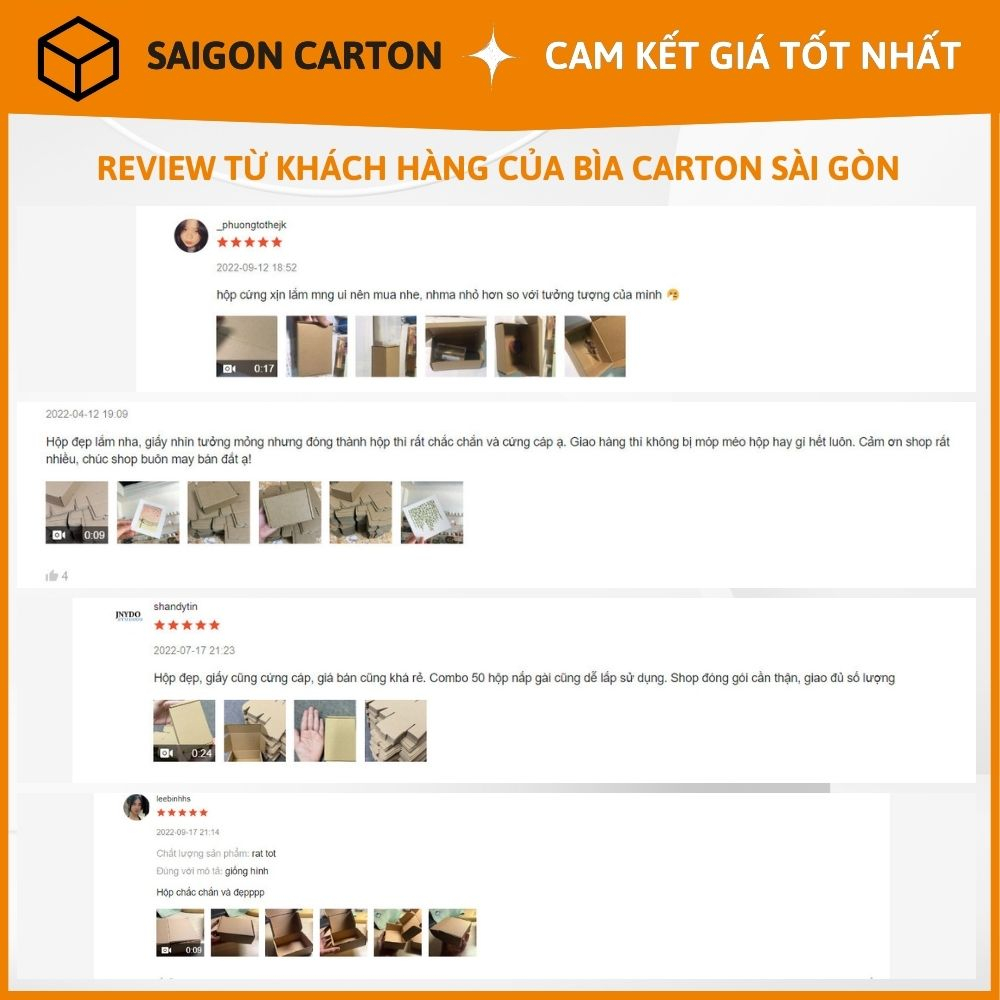 Hộp carton đóng gói hàng cho shop online  NẮP GÀI size 13.5X11X3NG cm - Mua 40 tặng 10 -  sản xuất bởi SÀI GÒN CARTON