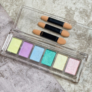 Bột nén tráng gương 6 màu trang trí nail
