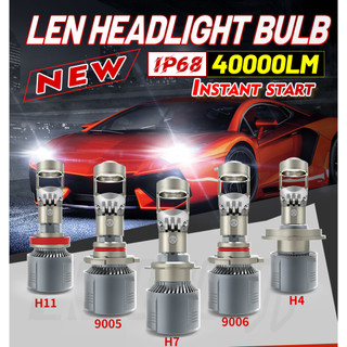 H4 led máy chiếu mini đèn pha led ô tô 6500k h4 bóng đèn led 12v 24v 40000lm đèn sương mù trắng