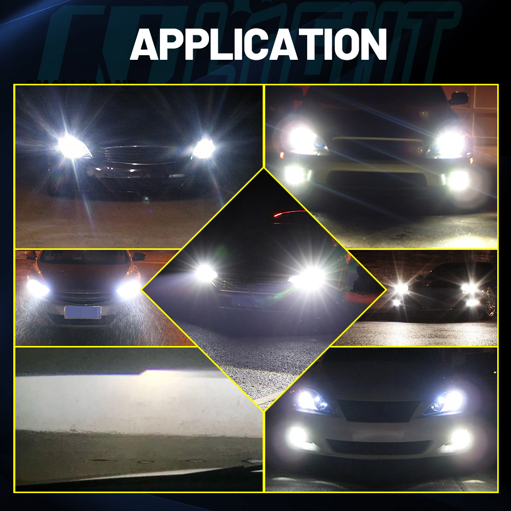 H4 LED Máy Chiếu Mini Đèn Pha LED Ô Tô 6500K H4 Bóng Đèn LED 12V 24V 40000LM Đèn Sương Mù Trắng