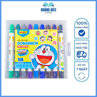 Bút sáp vặn 18 màu thiên long - bút sáp màu colokit tcr-c008/do - hoàng đức