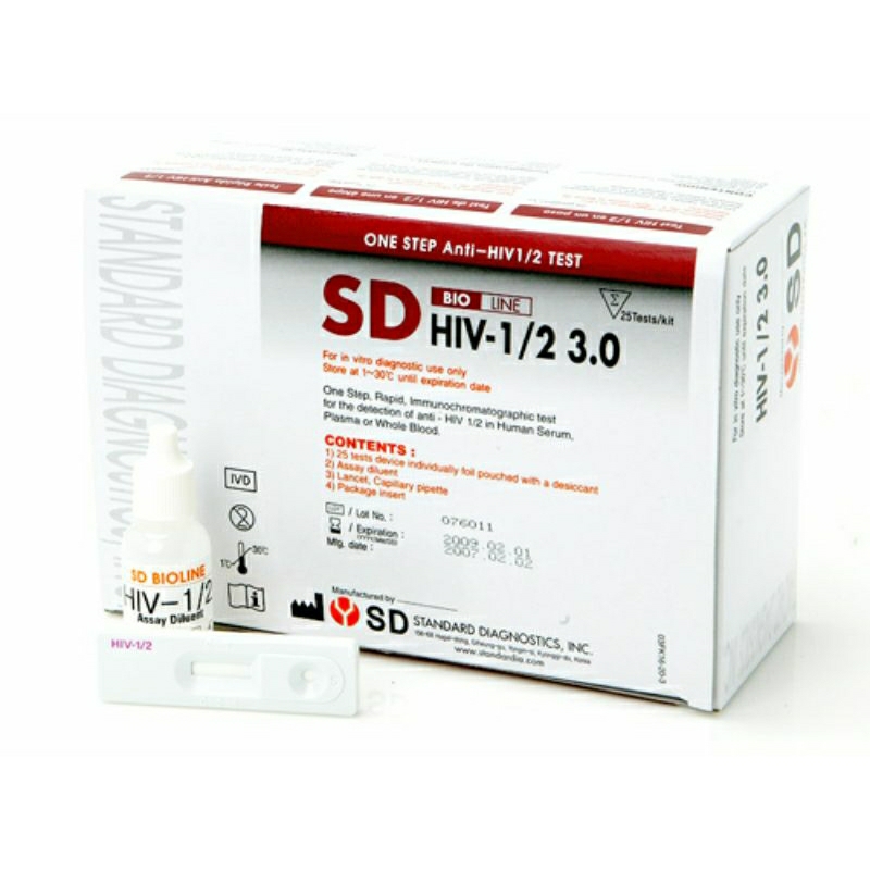 Bộ test xét nghiệm nhanh HIV tại nhà -  SD BIOLINE HIV-1/2 chính hãng