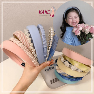 Băng đô cài tóc xốp màu pastel kane, bờm tóc xốp lụa satin lưu diệc phi ôm hoa hottrend
