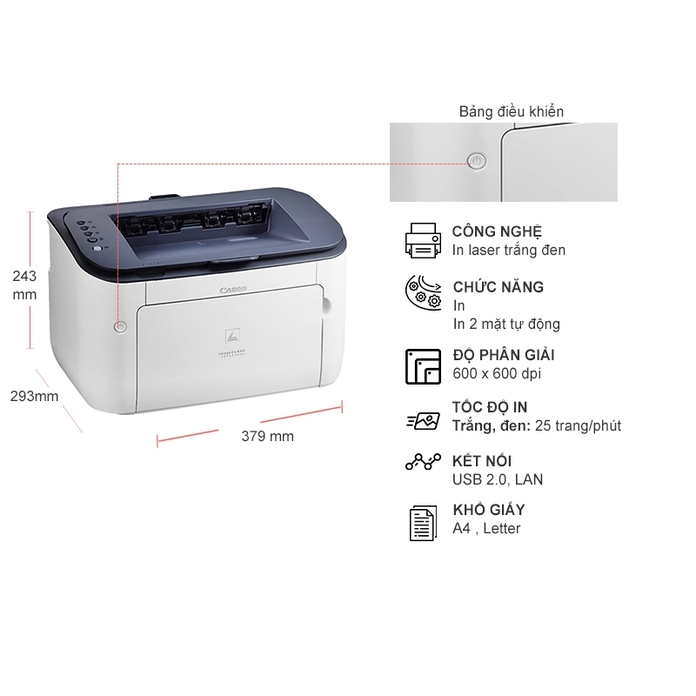 Máy In Laser Canon LBP-6230DN - Hàng Chính Hãng