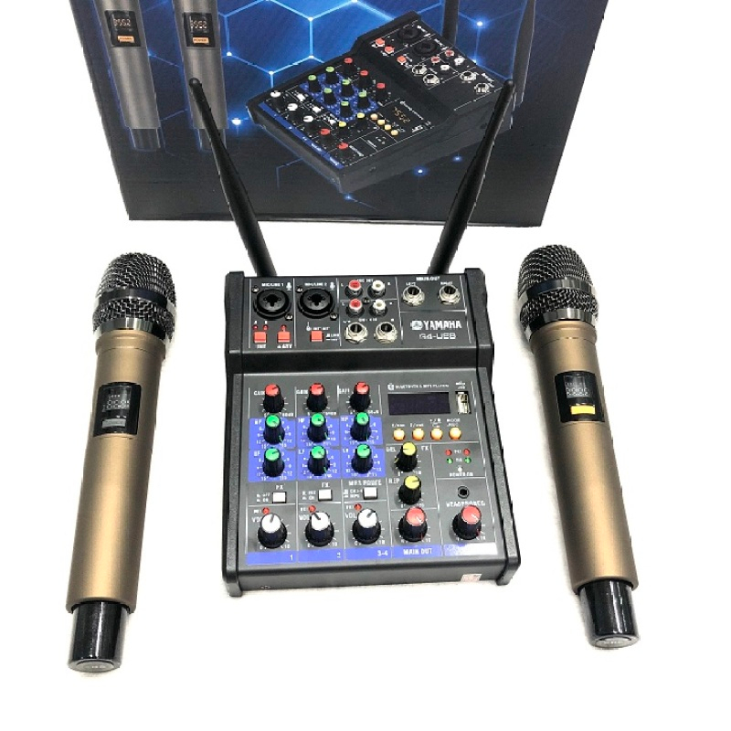 Bàn Mixer G4 Bluetooth tạo vang tốt - thu âm, hát karaoke, livestream, youtuber -âm thanh sắc nét