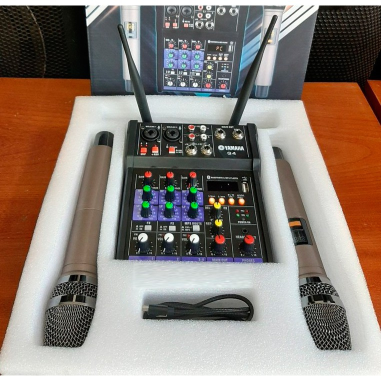 Bàn Mixer G4 Bluetooth tạo vang tốt - thu âm, hát karaoke, livestream, youtuber -âm thanh sắc nét