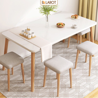 Bàn ăn thông minh hiện đại có thể ngồi 4 ghế phong cách Hàn thương hiệu Larot (không bao gồm ghế)- GP181/GP192
