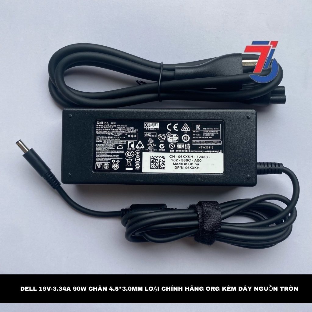 Sạc Laptop DELL 19V-3.34A ;19V-4.62A  CHÂN KIM NHỎ 4.5*3.0mm loại tốt - Adapter dell