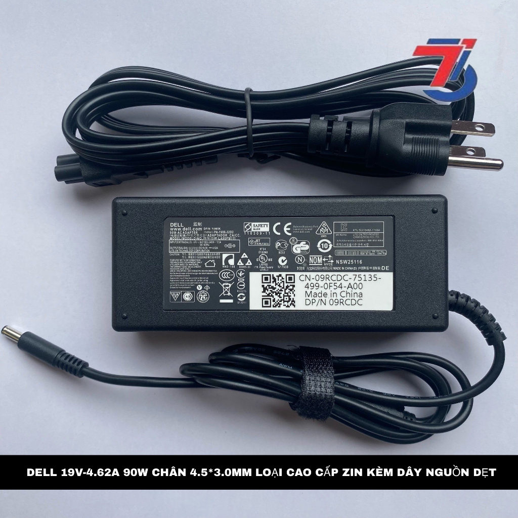 Sạc Laptop DELL 19V-3.34A ;19V-4.62A  CHÂN KIM NHỎ 4.5*3.0mm loại tốt - Adapter dell
