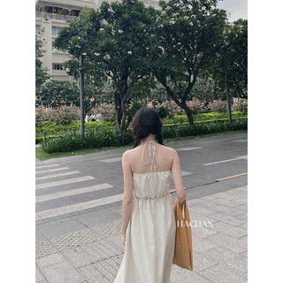Đầm linen cột dây dáng dài - hachan.studio