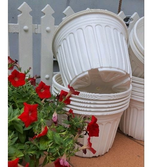 combo 10 cái chậu nhựa mỏng vành cứng cỡ lớn đường kính 28cm