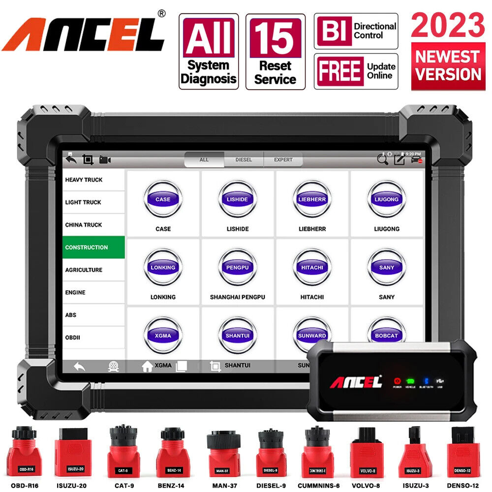 ANCEL X7HD 12V 24V Toàn Hệ Thống Công Cụ Chẩn Đoán Xe Tải Hạng Nặng