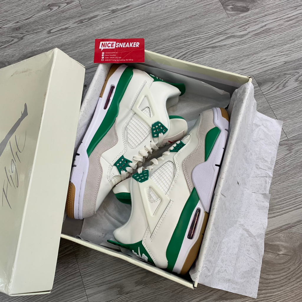 Giày Jordan 4 Retro SB Pine Green, Giày Thể Thao jd4 xanh lá Full Box - NICE SNEAKER | Chất lượng siêu cấp.