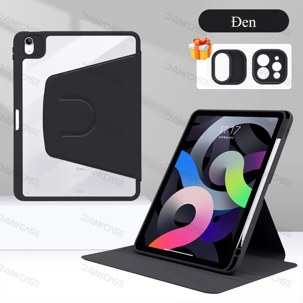 Tay áo bảo vệ iPad 7 8 9 Gen 10.2 inch Air 4 Air 5 10.9 10 Gen 2022 Pro 11 Tay áo bảo vệ 2021 Pro 12.9 Mini6 360 ° xoay tay áo với chủ bút