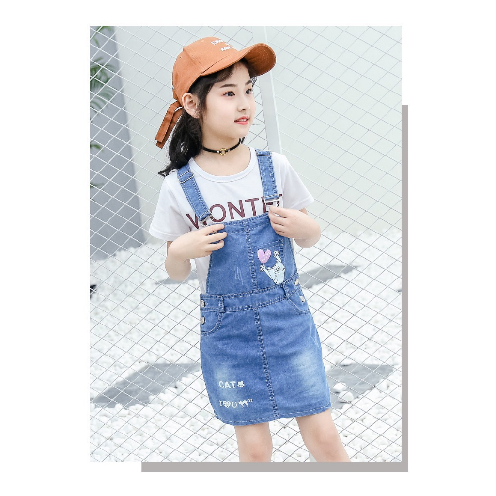 YẾM váy Denim dáng chữ A thời trang cao cấp BonBon 15-52kg