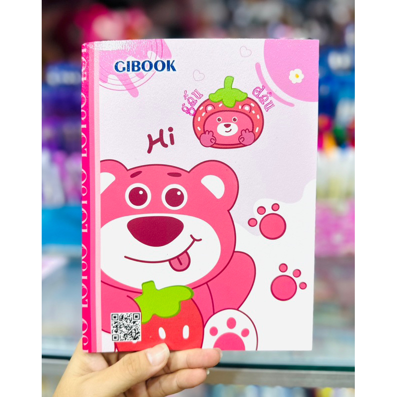 Vở/Tập Học Sinh 4 Ô Ly Mẫu Gấu Dâu Lotso Bear Cute - 1 Quyển