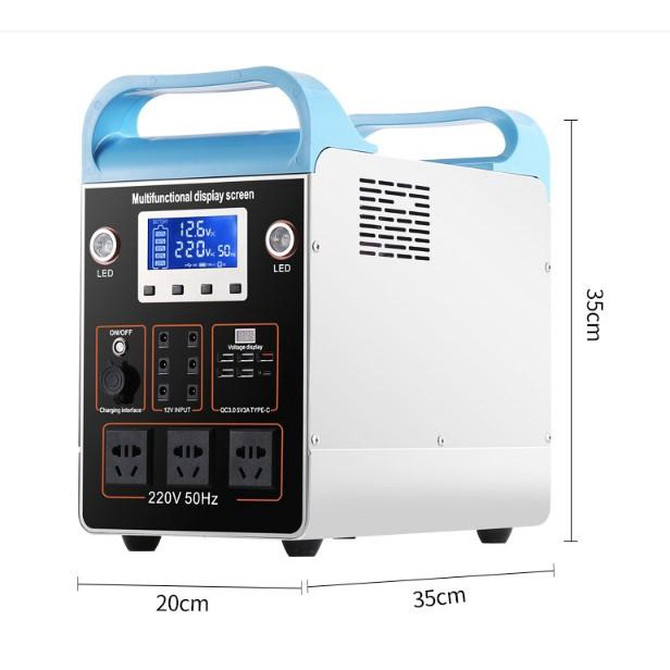 Máy phát điện di động 420.000mAh-Công Suất Đỉnh 1400W-Cổng điện 220V-1400W Bộ lưu trữ năng lượng ngoài trời di động