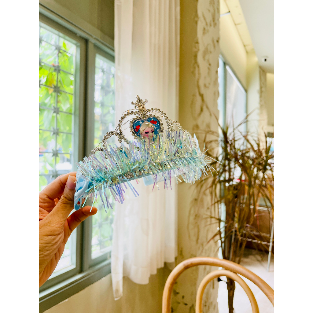 Đồ hóa trang Bờm phát sáng Cài tóc ELSA, Bạch Tuyết Băng đô công chúa có đèn nhấp nháy cho bé gái