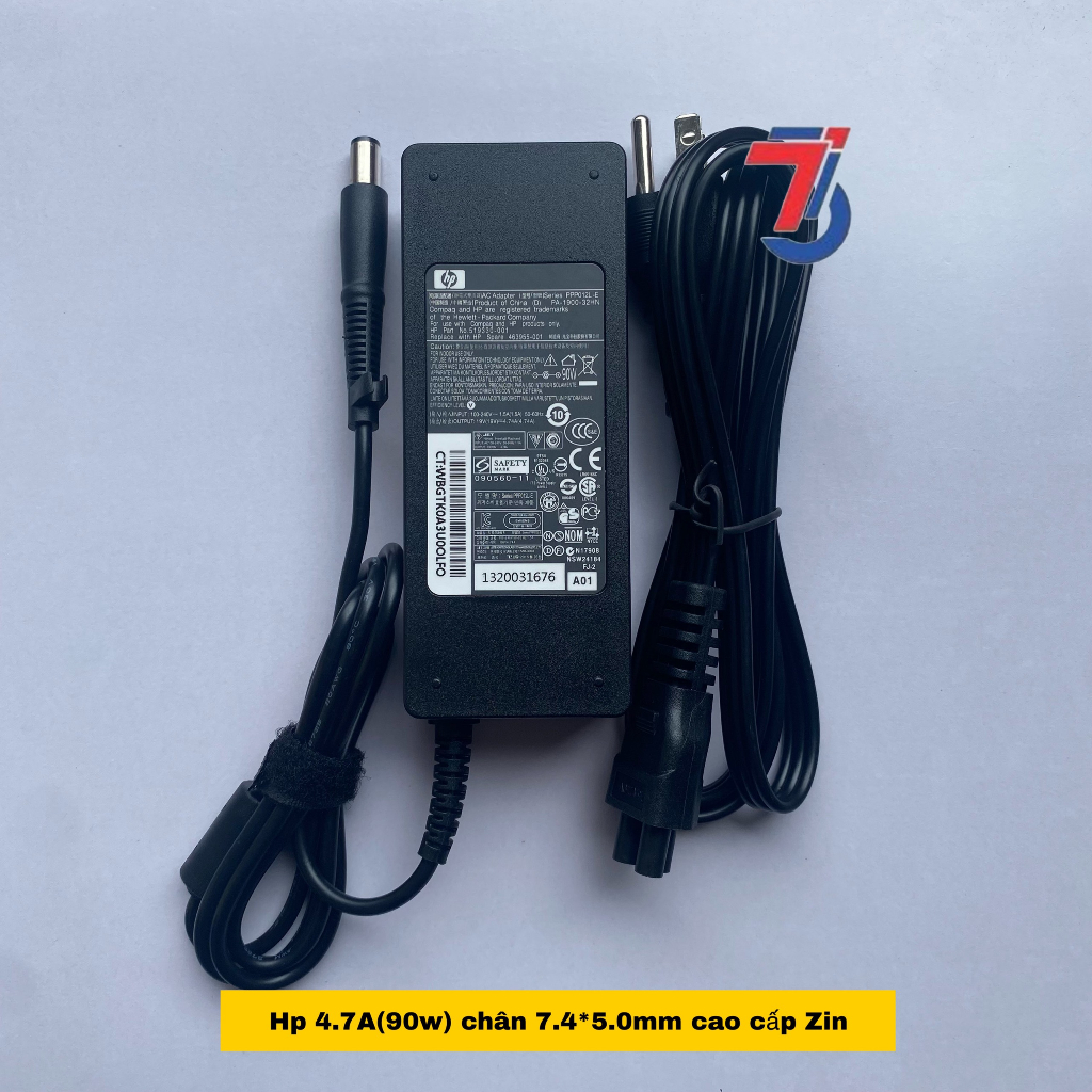 Sạc Laptop HP 19v-3.5A ; 19v-4.7A  Chân Kim To 7.4*5.0MM loại tốt bảo hành 12 tháng- Adapter HP