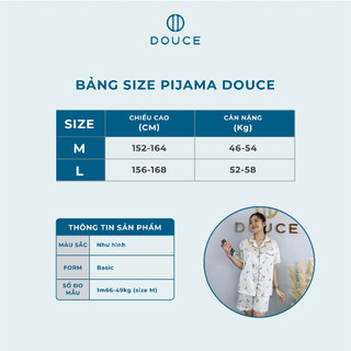 Bộ Đồ Ngủ Pijama Lụa Gấm Cao Cấp, Đồ Mặc Nhà - DOUCE DN04