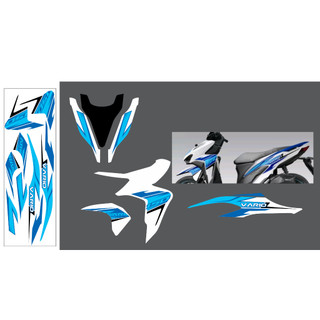 Tem vario xanh trắng tem cao cấp 3 lớp siêu bền siêu sắc nét