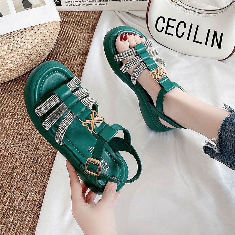 Dép sandal quai đá đẹp đế siêu nhẹ 5cm