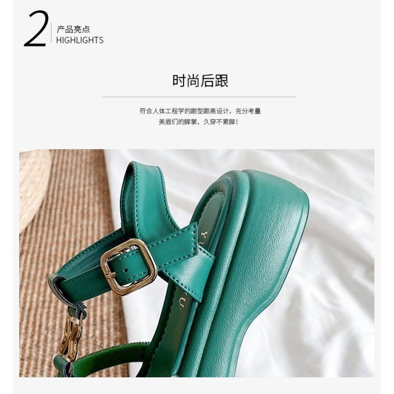 Dép sandal quai đá đẹp đế siêu nhẹ 5cm