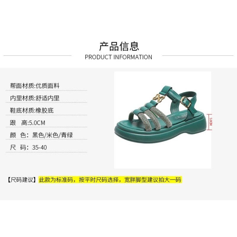 Dép sandal quai đá đẹp đế siêu nhẹ 5cm