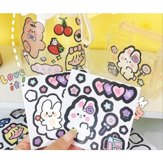 Sticker dán hộp hoạt hình nhiều mẫu trang trí decor kệ, tủ, hộp bút,máy tính, đồ dùng...