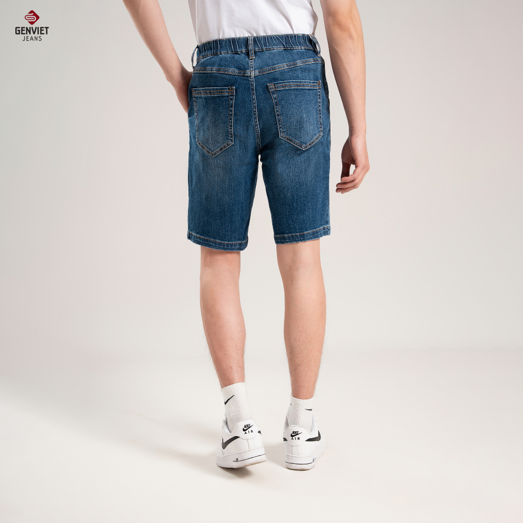 Quần Ngố Jeans Nam Chất Bò Cao Cấp D1303J8212, GENVIET