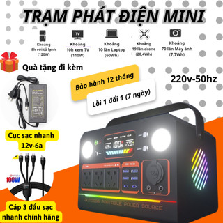 Trạm phát điện 220v mini , bình tích điện , trạm sạc điện , máy phát điện