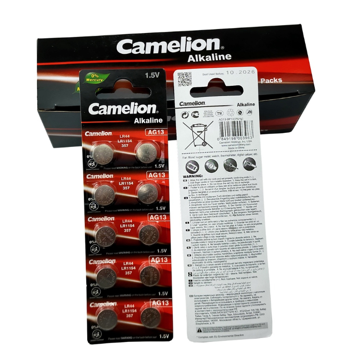 Pin đồng hồ AG13/LR44 Camelion Alkaline 1.5V - Hàng chính hãng